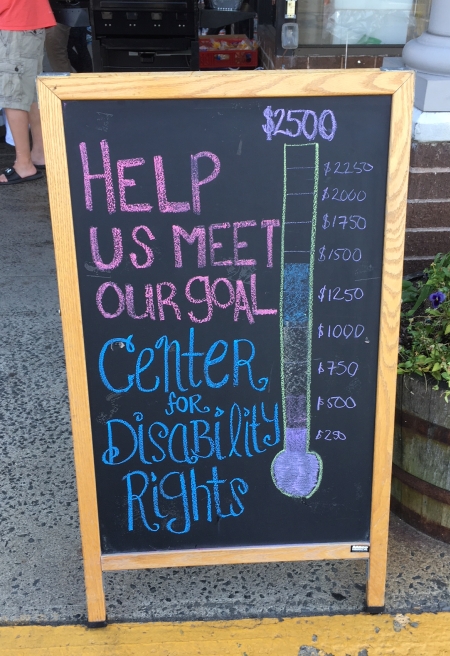 The Adams Milford/Center for Disability Rights fundraising thermometer